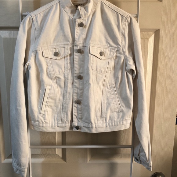 target white denim jacket